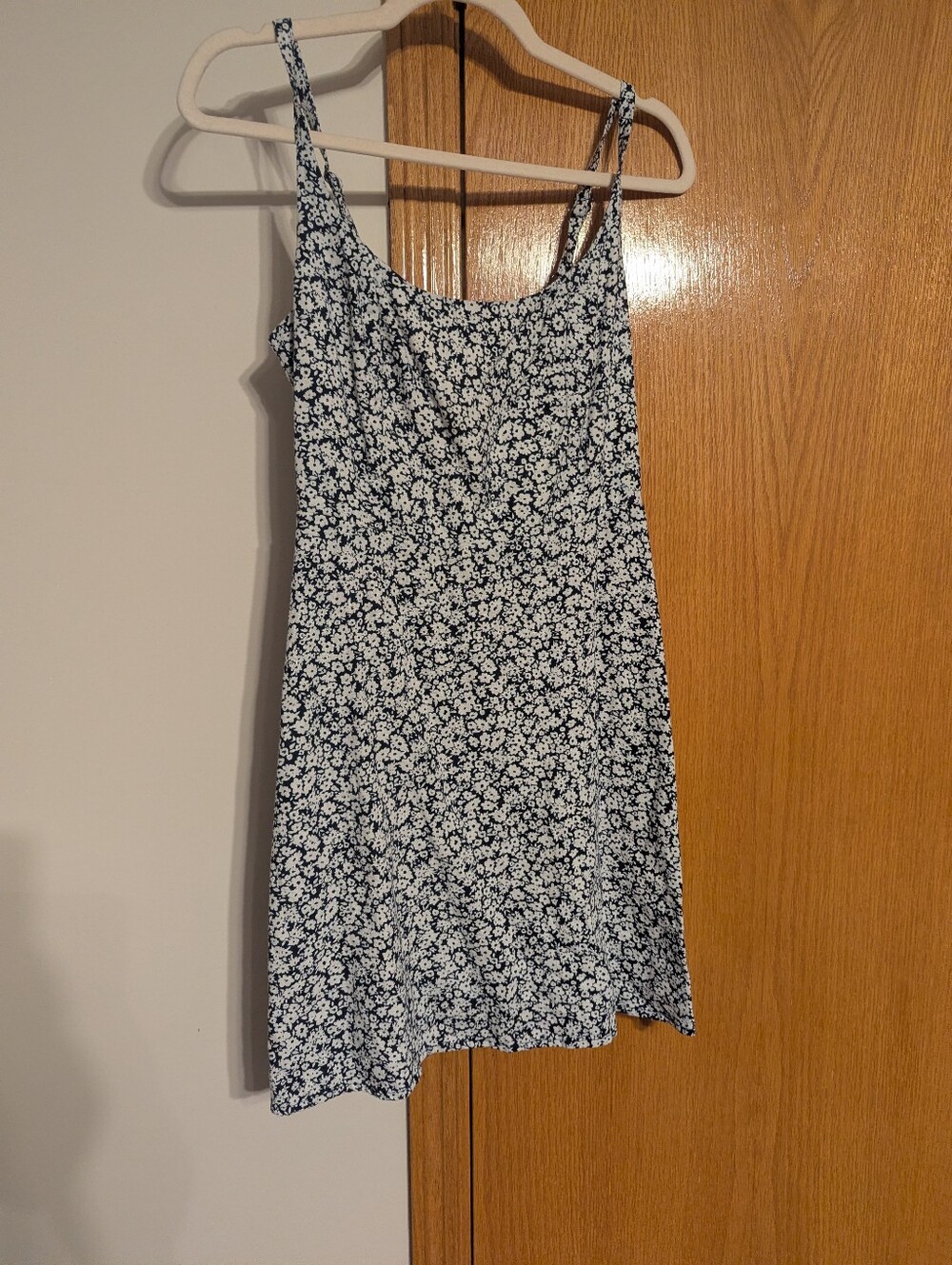 Old Navy Navy and White Floral Slip Mini Dress
